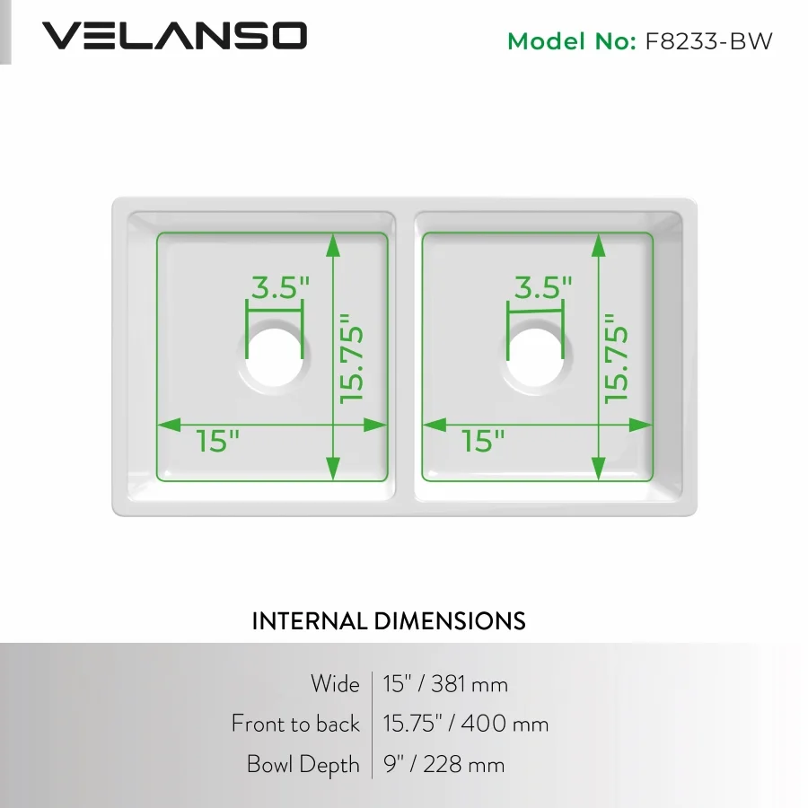 Velaro 33" Double Bowl - Image 5